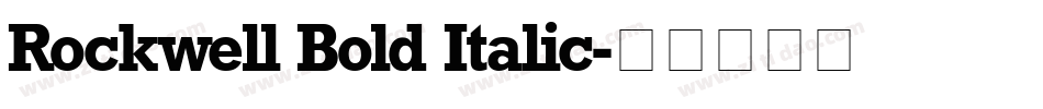 Rockwell Bold Italic字体转换